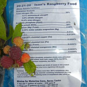 Ison's Raspberry Fertilizer Powder