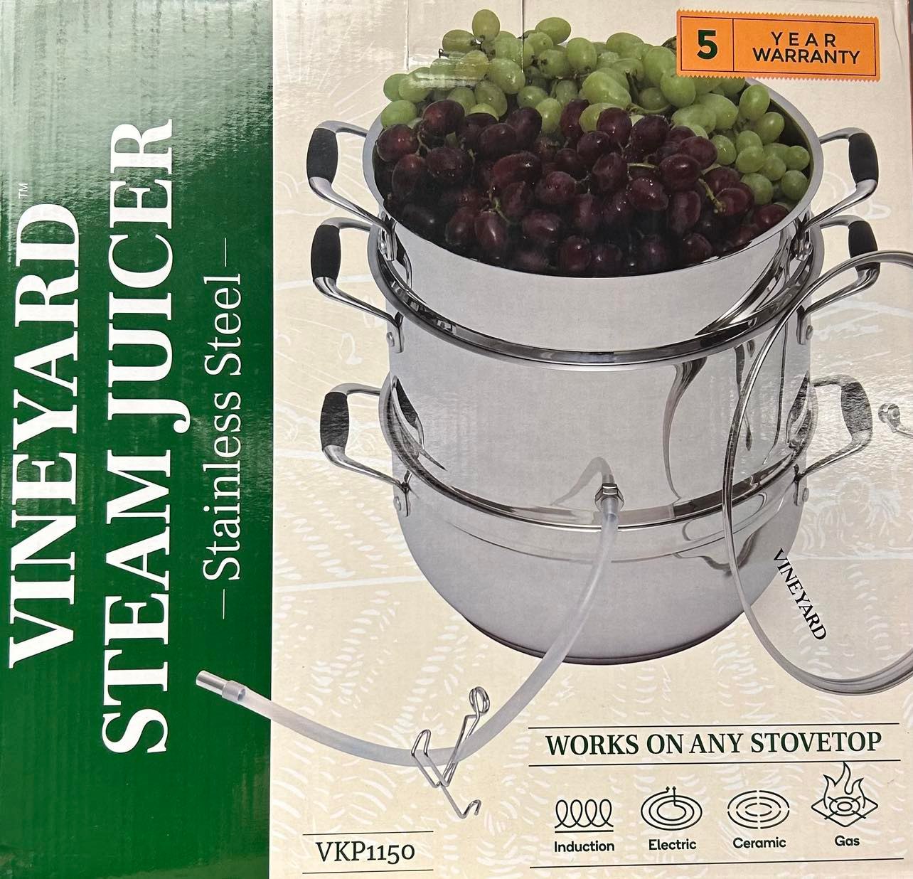 VINEYARD Deluxe Stainless Steel Steam Juicer By Roots & Branches